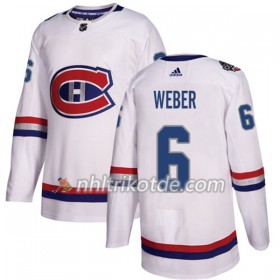 Montreal Canadiens Trikot Shea Weber 6 Adidas 2017-2018 White 2017 100 Classic Authentic - Herren
